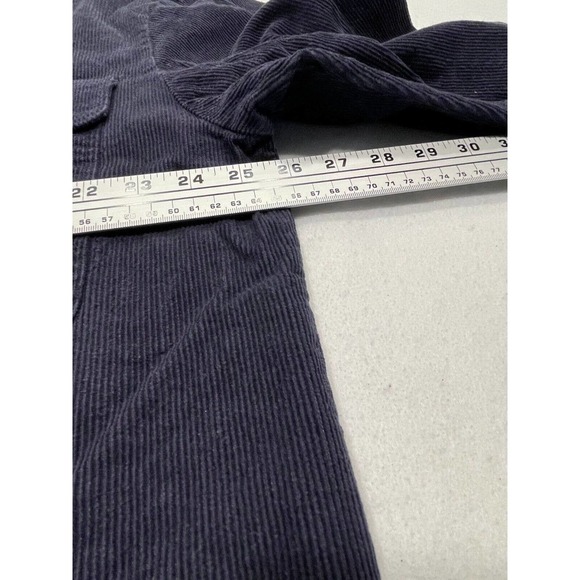 Brixton Size XL Womens Bowery Corduroy Button-Up Shirt Jacket Long Sleeve Navy - Picture 8 of 9
